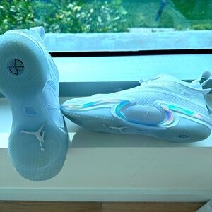 Worn once Nike Air Jordan Thirty Six white/silver metallic shoes